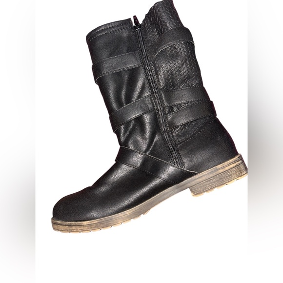 Roxy Black Moto Boots with Buckle - Picture 3 of 6